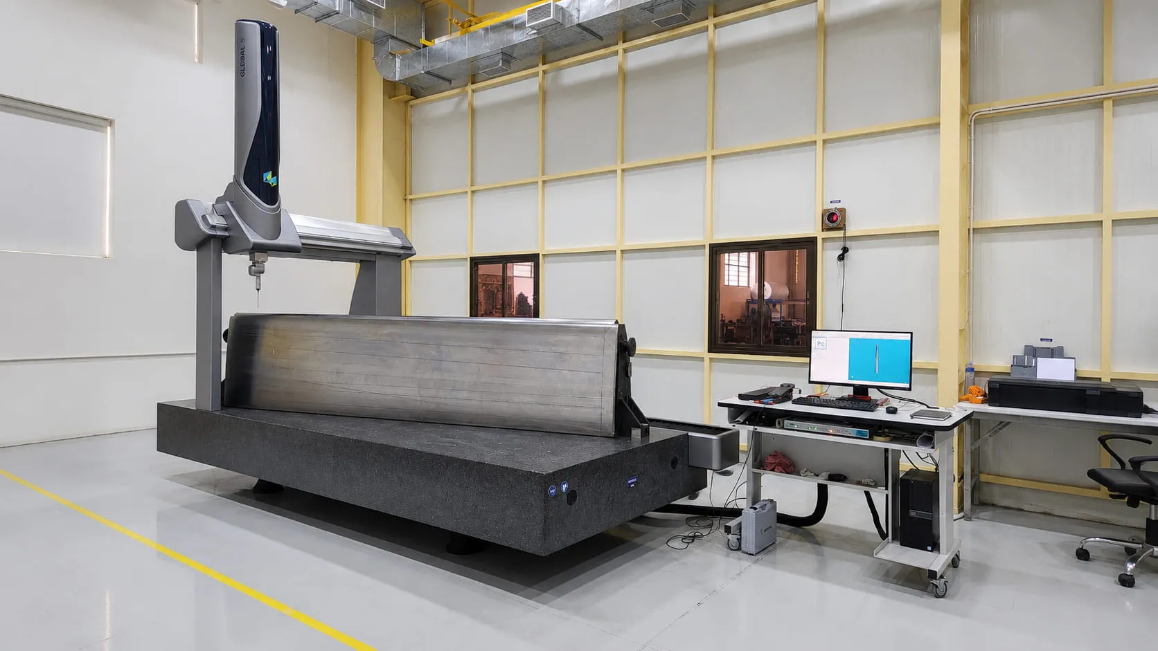 Large stretch form die on CMM table